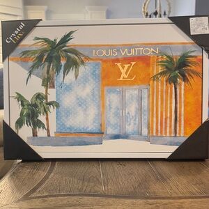 Crystal Luxe Designer Storefront  Orange and Blue Art Print